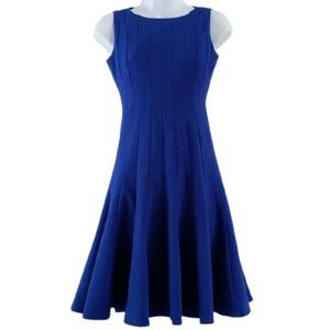 SOLD - Calvin Klein Blue Pleated Sleeveless Dress Size 0P